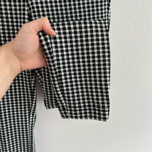 Maeve Anthropologie Black High Waisted Skinny Gingham Pants 2 - Picture 9 of 10